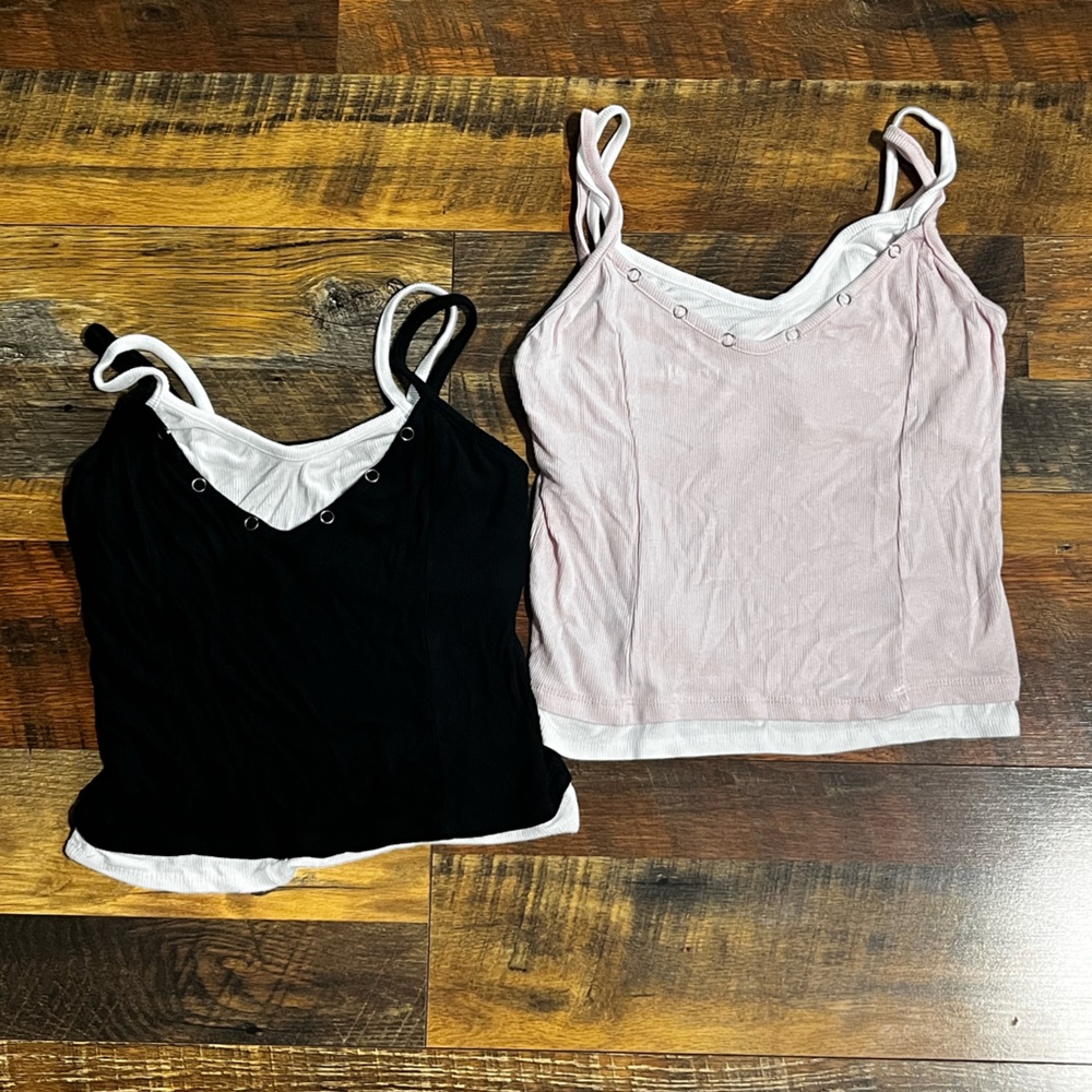 No Comment Black and Pink Camisole Tops (M & L)